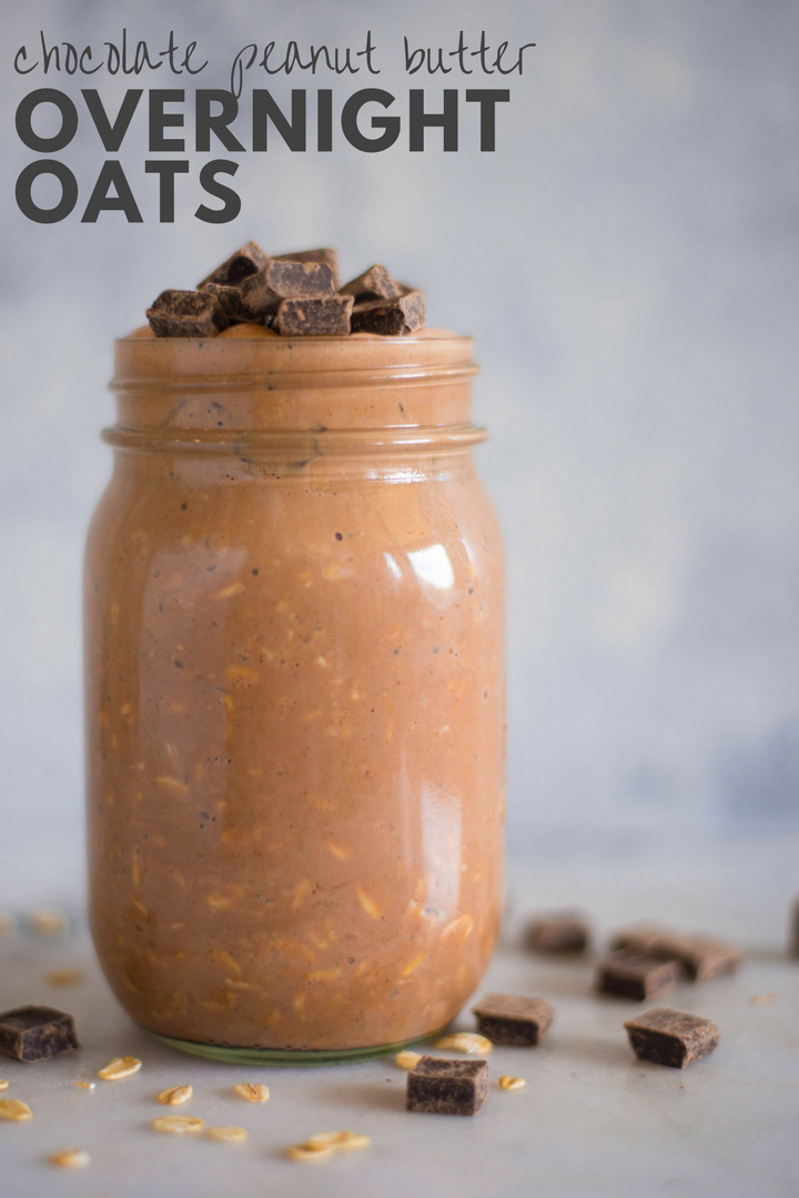 Easy Grab-and-Go Chocolate Peanut Butter Overnight Oats Recipe